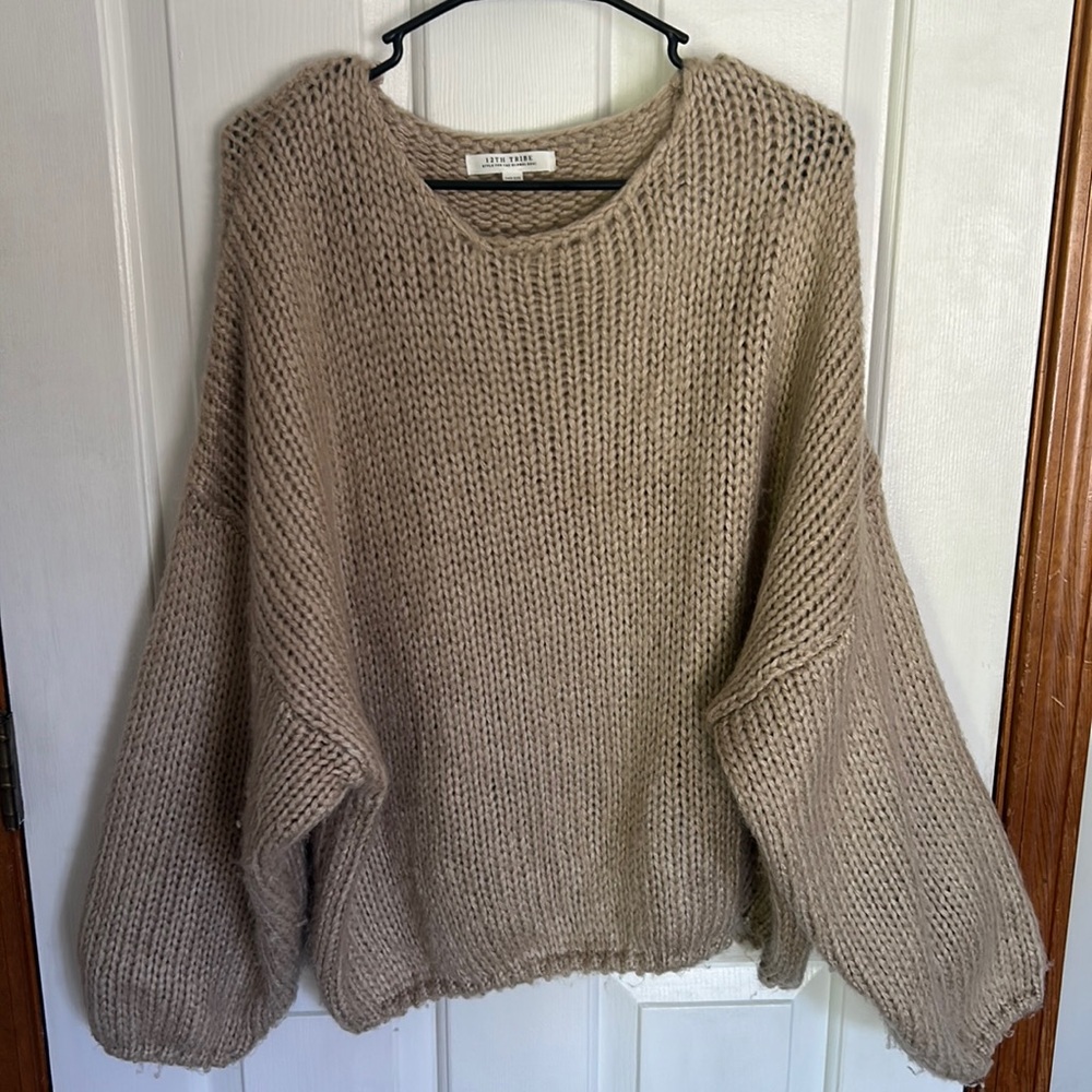 One size tan sweater